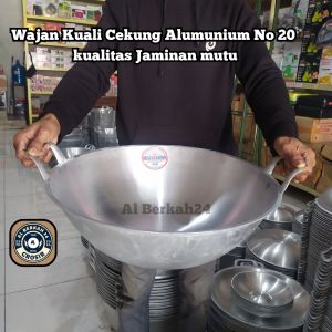 Kuali Wajan cekung jumbo No 20 katel kewung alumunium kekenceng besar tebal