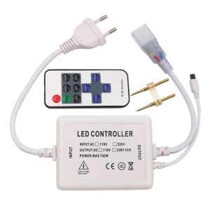 Công tắc Kèm remote điều khiển độ sáng từ xa không dây IR 110V-220V dành cho dây đèn LED AC đơn sắc