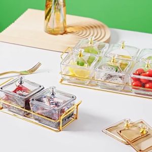 Nampan saji Set Toples Lebaran Astetik Transparan Kotak Nampan Multifungsi HSB658 - Starlight