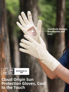 BILLI ZILLY | Ice Silk Hollow Hand Sunscreen Gloves Women Summer Thin Breathable Outdoor UV Protection Cycling Driving Special Anti-slip