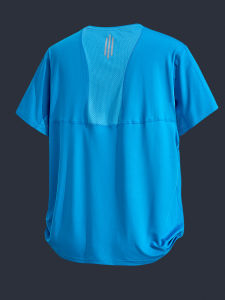 เสื้อยืดผ้าไหมน้ำแข็งแบบสั้นแห้งเร็วสำหรับผู้ชาย ระบายอากาศได้ดี แขนสั้น แขนครึ่งตัว สำหรับการออกกำลังกาย วิ่ง บาสเก็ตบอล ฝึกซ้อม ฤดูร้อน