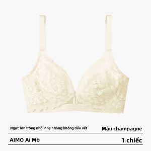 Áo ngực AIMO cho nữ làm bằng ren mỏng không đường may kiểu tai thỏ không dây