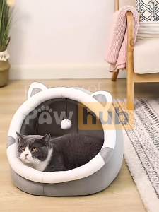 PAWHUB Tempat Tidur Kasur Keranjang Hewan Peliharaan Kucing Dengan Bola / Cat House Tent