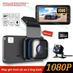 Camera Hành Trình Ô Tô 1080P Hai Ống Kính Ghi Hình DVR Với Camera Lùi Tầm Nhìn Ban Đêm Chức Năng Giám Sát Đỗ Xe Hộp Đen Cho Xe Hơi