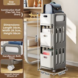 WUBUWEI | Portable Organizer For Kids Student  Under Desk Cart