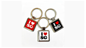 I Love SG metal keychain in celebration of SG60
