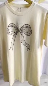 Kaos Wanita Cotton Combed 30s PREMIUM & Motif Pita Mote Swarovski