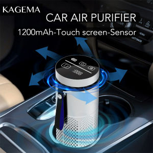 KAGEMA Portable Ionizer Hepa Car Air Purifier Home Chargeable Touch Screen Temperature Check Formaldehyde Removal Sterilization And Deodorization Dust Removal For Office Bedroom Penapis Air
