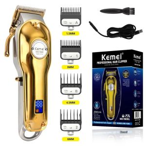 Kemei | Máy Cắt Tóc Điện Chuyên Nghiệp Kemei KM-1986 Thân Kim Loại Nguyên Khối Có Thể Điều Chỉnh Sạc Được Dành Cho Nam Giới