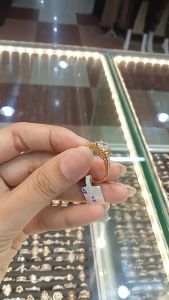 CINCIN WANITA SOLITER MEWAH KADAR 6K DAN 8K CINCIN ELEGANT CT 732
