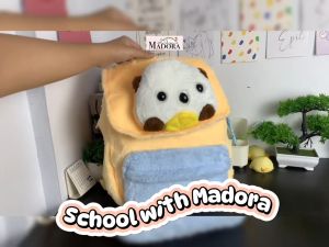 Madora Tas Ransel Anak Mini Backpack Bulu Halus Karakter Anak Kucing Menggemaskan Cute