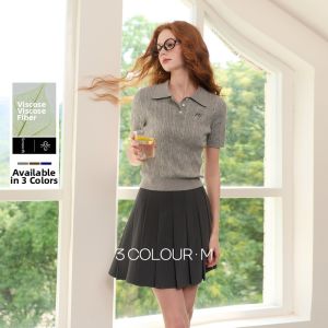 3COLOUR·S | High Waist Slim A-Line Short Skirt M