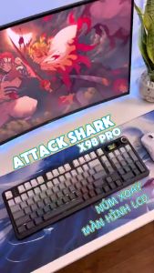 Bàn Phím Cơ Không Dây Attack Shark X98 PRO - Bàn Phím Gaming Màn Hình LCD Ấn Tượng Kết Nối 3 Chế Độ