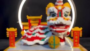 🇲🇾CNY Chinese Style Lucky Fortune Lion Dance Mini Building Blocks Nano block Cartoon Toys 中国风国潮舞狮 醒狮微颗粒积木卡通玩具 神兽新年新春摆件