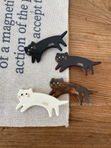 Cute Cat Acetate Hair Clip Sweet Side Bangs Duckbill Hair Clip Hair Accessories Simple Elegant Hair Decorations for Girls