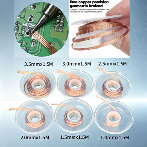 Flux Coated Desoldering Braid Solder Wick 2/3/4mm Width 1.5M 3M 10M Length High Purity Copper for Fast PCB BGA SMD Repair