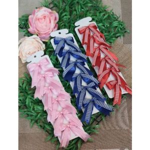 โบว์นักเรียน โบว์ติดผม โบว์ลายสก็อต ขายเป็นคู่ ราคาคู่ละ16บาท