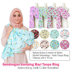 Kain Gendongan Bayi Motif Karakter Jarik Cukin Tanpa Ring 240x70cm - Qlisa Store