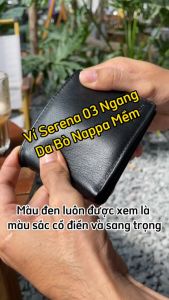 Ví Da Nam Da Bò Nappa PANDAGO Serena 03 Dáng Ngang Cao Cấp Sang Trọng Có Khóa Kéo