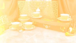 KOPIN 6 Pasang Cangkir Teh/Coffee Set KPC-04 Motif Irvine Lime