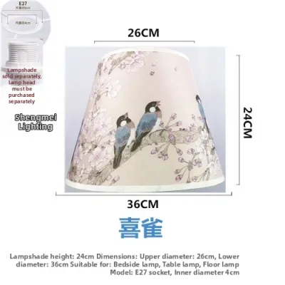 Silver Imitation Leather Lampshade Linen Fabric Bedside Wall Lamp Floor Lamp Accessories round Shape Decorative Light Source