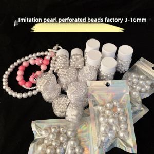 Handmade DIY Plastic Pearl Beads 3mm Loose Beads Mobile Phone Chain Material Jewelry Accessories Fashionable Beading Supplies