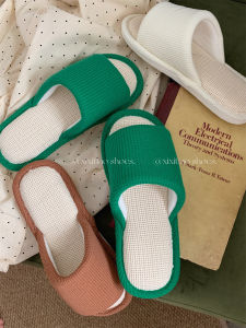 Thin Strip Japanese Style Linen Slippers Men and Women Indoor Non Slip Breathable All Year Round Neutral Couple Bedroom Floor Shoes Ins