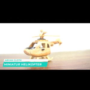 Produsen Kerajinan Miniatur Helikopter Kayu Jati - Hiasan Pajangan Dekorasi Rumah