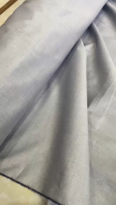 Vải Linen Mịn Cotton 100% Màu Xám Trắng Khổ 1m45 - Thấm Hút Mểm Không Giãn Dày Vừa - SơMi