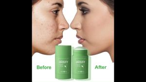 Green Tea Mask Stick Blackhead Acne Remove Cleansing Beauty Skin Moisturizing Hydrating Whitening Purifying Clay Stick Oil Control Solid Mask Facial Cleansing Stick Facial Masks for Skincare