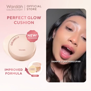 Wardah Colorfit Perfect Glow Cushion 15 g - Medium-High Coverage Hingga 12 Jam Dengan SPF 40 PA