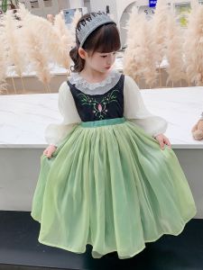 New Autumn/Spring Disney Princess Anna Elsa Theme Party Dress