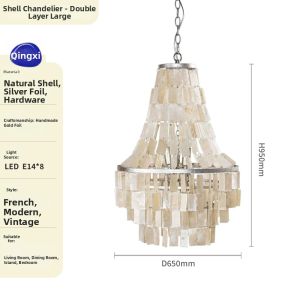 Scalloped Design French Retro Style Creative Chandelier
