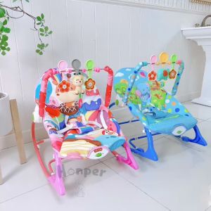 Ghế rung Umoo ghế rung bập bênh cho bé kèm thanh chắn treo đồ chơi