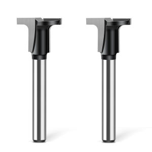 1/4" 6mm Shank Carbon Crystal Plate Arc Bending Router Bit Carbide Trimming Machine Special Milling Cutter T-type Half Round Flat Bottom Two-in-One Slotting Cutter Angle Milling Tools