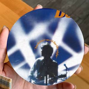ROCK Joe K-Keery SINGER Wood Coaster Set - Heat Resistant for Tea & Coffee Home Cafe Decor Holiday Gift