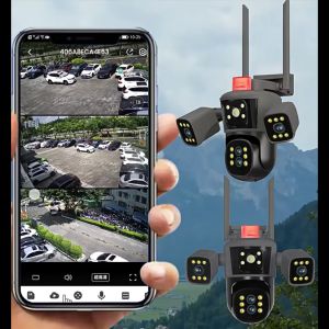 Vortex 12MP CCTV Wireless Connection  Three lens Three screen16MP 10X optical zoom safety camera used for home human tracking IP66 outdoor waterproof night vision IP camera with motion tracking