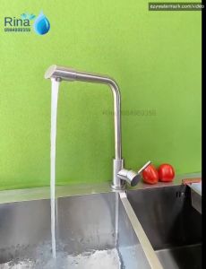 Vòi Rửa Chén bát Nóng Lạnh INOX SUS 304 Xoay 360 độ ống số 7 Rina RN5020 inox 304 đầu mỏ xoay 360 độ