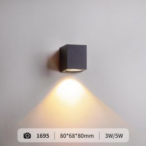 3W 6W LED Indoor Wall Lamp Outdoor Waterproof IP65 COB Porch Garden Lamp Modern Home Decor Up Down Wall Light Aluminum Sconce
