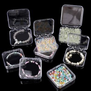 Plastic Storage Box Diamond Painting Jewelry Transparent White Beads Bead Case Display Organizer Container