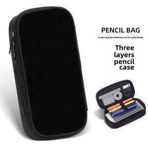 Green Giant Hulk Pencil Case Large Capacity Boys School Supplies Box Middle School Students Stationery Bag Cartoon Print Canvas