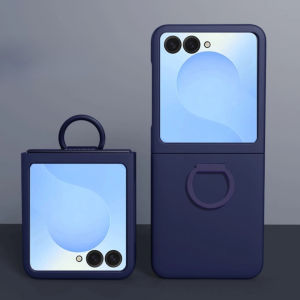 Ốp Lưng Samsung Galaxy Z Flip 8/7E/7/6/5 Gradient Skin Feel Có Vòng Đeo Tay Cửa Sổ Lớn Chống Sốc Mặt Lưng Cứng - TPU Trong Suốt + PC Funda