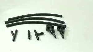 2sets Dual Holes Adjustable Car Windshield Washer Nozzles With Wiper Water Spray Jet Fits Most Car