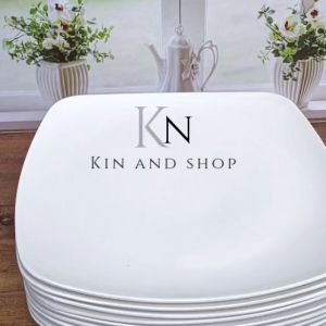 PROMO 12 PCS / 1 LUSIN PIRING MELAMIN KOTAK TEPLEK MODEL CEPER MELAMIN DINER WARE TEBAL DAN KUAT