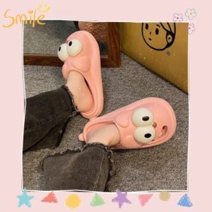 ดี รองเท้าแตะน่ารักๆ รองเท้าลำลอง รองเท้าแตะแบบสวม รองเท้าแตะการ์ตูน ตาโต แบ๊วกรุบ รองเท้าแตะวัสดุยาง กันน้ำ กันลื่น