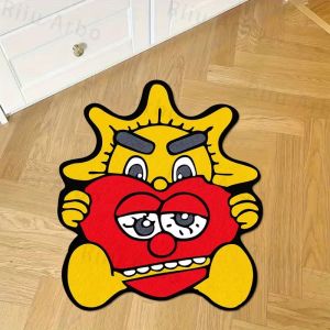 VIKAMA Glow in The Dark Doormat Non Slip Washable Entrance Mat for Home Entryway Hallway Bedroom Night Decor