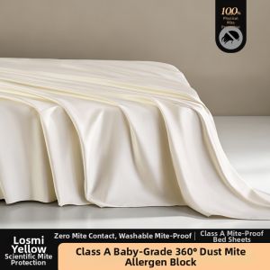 BENCHU | Dust Mite Prevention 100s Cotton Bed Sheet