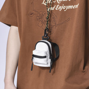 Mini Coin Purse Earphone Bag Hip Hop Cool Small Satchel Card Holder Key Case Trendy Brand Backpack Hanging Bag Crossbody Bag