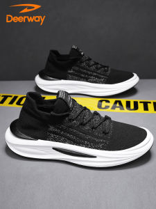 Deerway Mens Shoes Breathable Mesh Running Sneakers Casual Comfortable Anti-Slip Fashionable for Youth Sports And Daily Wear
