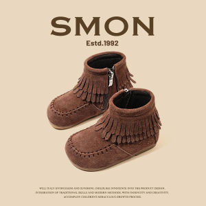 Princess Style Childrens Cotton Boots Fleece Lined Warm Baby Girl Short Boots Autumn Winter New Arrival Book Momo Brand